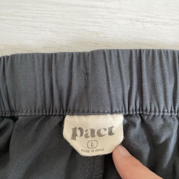 Pact Pants Womens Large Gray Organic Cotton Drawstring Casual Jogger Pockets - Picture 9 of 9